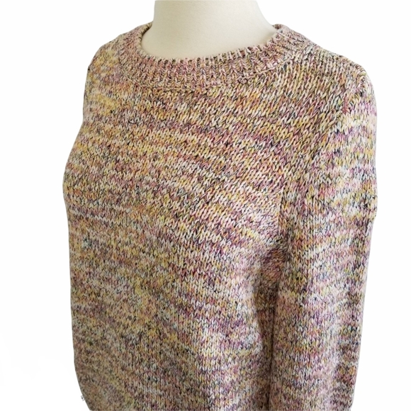 LOFT Rainbow Flecked Crew Neck Sweater Size S - Picture 8 of 9